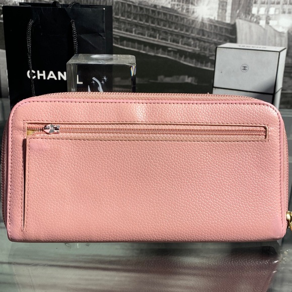 Authentic Rare CHANEL Pink Caviar Timeless CC Zippy Clutch Wallet - Picture 8 of 16
